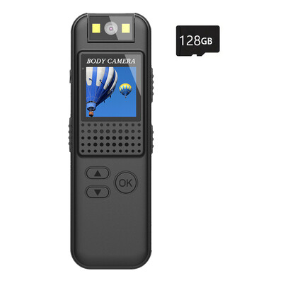 Mini cameră pentru corp Full HD 1080P Cameră montată pe corp Mică, portabilă, cu viziune nocturnă, pentru poliție, suport pentru camera de poliție pentru card TF mini cameră