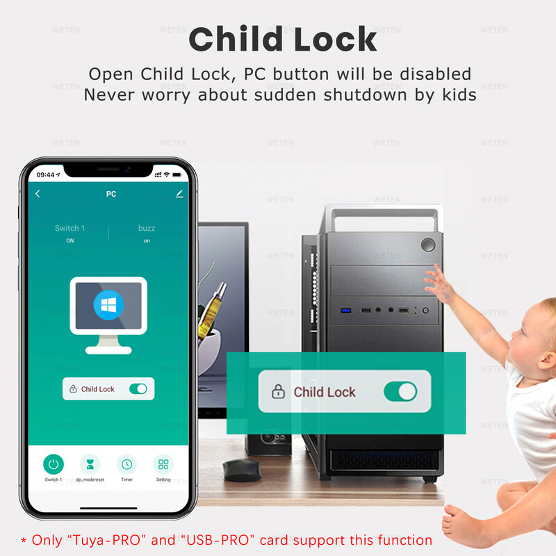 Tuya eWeLink Wifi Zigbee arvuti toite lähtestamise lüliti USB PCIe kaardi kaugjuhtimispult arvuti lauaarvuti jaoks Alexa Google Home jaoks