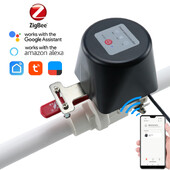 1/2" 3/4" 1" Tuya Zigbee Supapă inteligentă de gaz pentru grădină Timer de oprire a apei Controller de irigare cu Alexa Google Assistant SmartLife