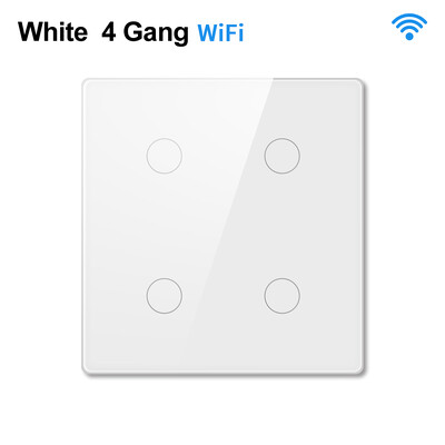 AVATTO Tuya WiFi 4x4 zidni pametni prekidač 4/6 Gang Glass Panel Brazil Standard Touch Switch radi s Alexa Google Home
