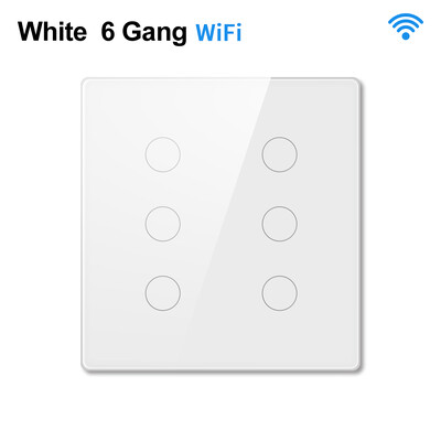 AVATTO Tuya WiFi 4x4 zidni pametni prekidač 4/6 Gang Glass Panel Brazil Standard Touch Switch radi s Alexa Google Home