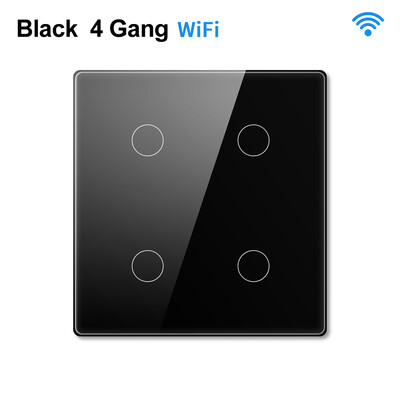 AVATTO Tuya WiFi 4x4 zidni pametni prekidač 4/6 Gang Glass Panel Brazil Standard Touch Switch radi s Alexa Google Home