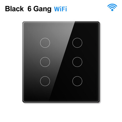 AVATTO Tuya WiFi 4x4 zidni pametni prekidač 4/6 Gang Glass Panel Brazil Standard Touch Switch radi s Alexa Google Home