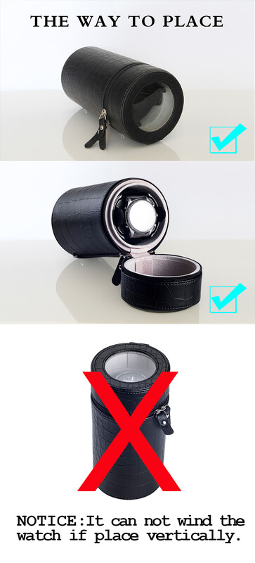 ZAPANASe kaasaskantav automaatne kellakeeraja PU-nahast kast reisikellakeeraja hoiukasti jaoks Mabuchi mootor