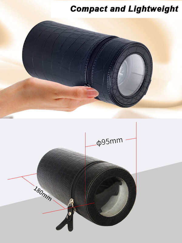 ZAPANASe kaasaskantav automaatne kellakeeraja PU-nahast kast reisikellakeeraja hoiukasti jaoks Mabuchi mootor