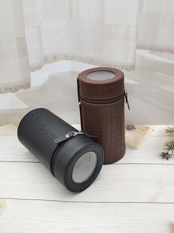 ZAPANASe kaasaskantav automaatne kellakeeraja PU-nahast kast reisikellakeeraja hoiukasti jaoks Mabuchi mootor