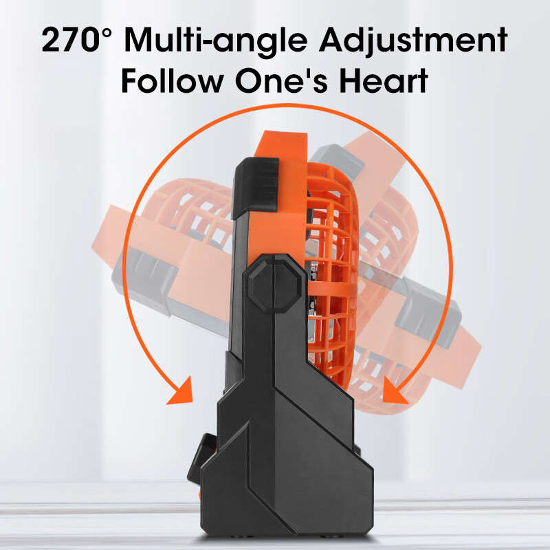 7800 mAh kaasaskantav laetav laud/telgiventilaator koos LED-valgustusega välislae õhujahutusventilaator 3 kiirust, tugev tuul telgikodu jaoks