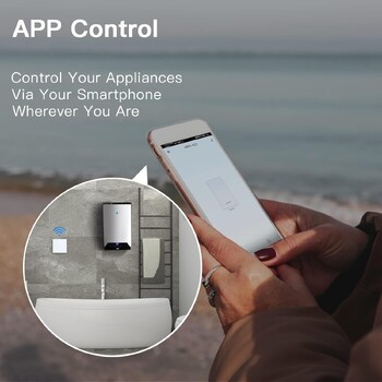 40A Tuya Smart Wifi Boiler Touch Switch EU for Lighting Θερμοσίφωνας Κλιματιστικό Λειτουργεί με το Google Home Alexa