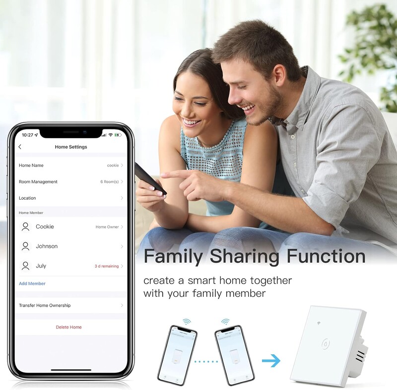 40A Tuya Smart Wifi veesoojendi Boiler puutelüliti EU veesoojendi õhukonditsioneer töötab Google Home Alexaga