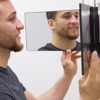 3 Way Mirror for Self Hair Cutting 360 Trifold Hair Cut Καθρέφτης για άνδρες Γυναικεία, Μακιγιάζ Vanity Mirror μαύρο