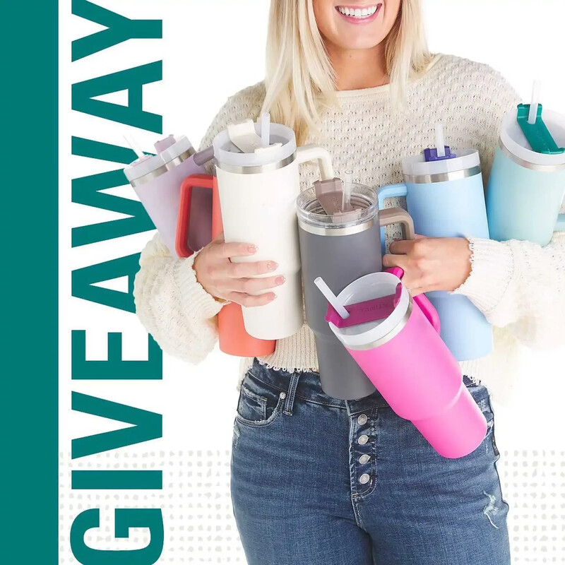 Sõbrapäeva 40 untsi õlgkohvi isolatsioonitass käepidemega kaasaskantav auto roostevabast terasest veepudel, suure mahutavusega reisi-BPA