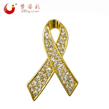 MZC Класически брошки с лого за жени Best Friends Crystal Breast Cancer Pins Men Wedding Party Jewelry Broches Jewelry Accessories