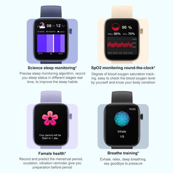 Smartwatch COLMI P71 Voice Calling Smartwatch Men Health Monitoring IP68 Waterproof Smart Notifications Voice Assistant Smart Watch Women