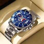 Μόδα Ανδρικά αθλητικά ρολόγια ημερολογίου ανδρικά πολυτελή επαγγελματικά Ρολόι καρπού από χαλαζία από ανοξείδωτο ατσάλι Φωτεινό ρολόι ανδρικό casual ρολόι