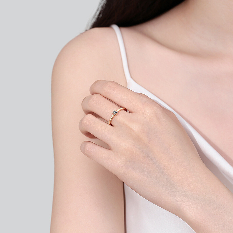 NeeTim 0.3ct Moissanite Inel eternitate din argint 925 cu șampanie Inele de laborator placate cu diamante de laborator pentru bijuterii pentru femei