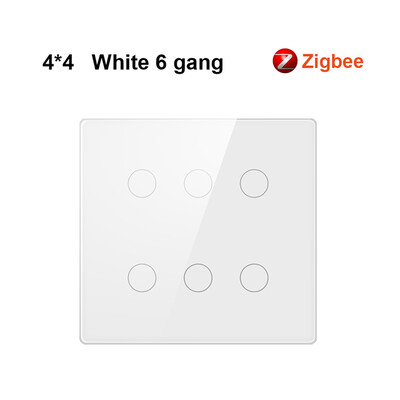 AVATTO Tuya Brazil WiFi/Zigbee Smart Light Switch 4/6Gang Touch Wall Switch Smart Life APP Τηλεχειριστήριο με Alexa Google Home