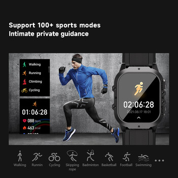 MISIRUN Νέο C26 Smart Watch 100+ Sports modes Bluetooth Call Smartwatch 1,96\