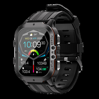 MISIRUN Νέο C26 Smart Watch 100+ Sports modes Bluetooth Call Smartwatch 1,96" AMOLED 1ATM Αδιάβροχο στρατιωτικό ρολόι χειρός εξωτερικού χώρου