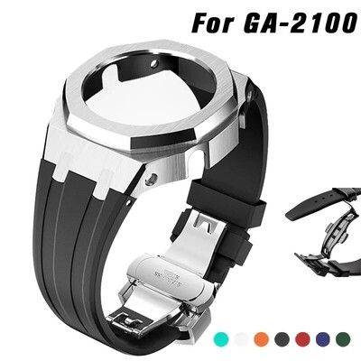 Gen4 GA2100 GAB2100 Casioak Mod Modification Kit Frame Metal Case Bezel For Casio Ga2110 Metal Rubber Strap βραχιόλι Χονδρική