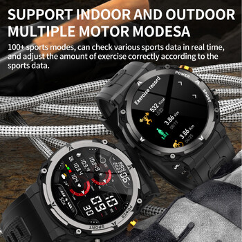 MISIRUN C21Pro Smart Watch Men Outdoor Sport Smartwatch BT Call Voice Assistant Ρολόι Παρακολούθηση καρδιακών παλμών αδιάβροχο ρολόι χειρός