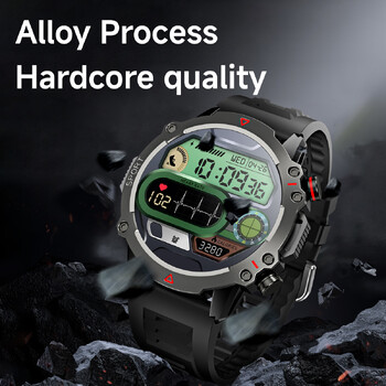 AMOLED SmartWatch Rugged Military BT Call Smart Watch Sports Fitness Tracker 1,53 ιντσών 360*360 HD Οθόνη 30 ημερών Standby Men