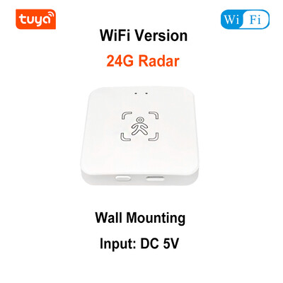 Tuya Smart WiFi / Zigbee milimetro bangos radaro judesio jutiklis žmogaus buvimo detektorius su skaisčio / atstumo aptikimu 5/110/220V