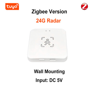 Tuya Smart WiFi / Zigbee milimetro bangos radaro judesio jutiklis žmogaus buvimo detektorius su skaisčio / atstumo aptikimu 5/110/220V