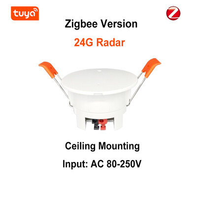 Tuya Smart WiFi / Zigbee milimetro bangos radaro judesio jutiklis žmogaus buvimo detektorius su skaisčio / atstumo aptikimu 5/110/220V