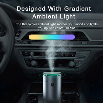 Baseus Car Diffuser Humidifier Auto Purifier Air Purifier Aromo Air Freshener with LED Light For Car Aroma Aromatherapy Diffuser