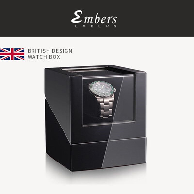 Embers Luxry ühe kellakeeraja aku puidust loksutaja kellakarp Automaatne kerimisklaasi hoidik Mabuchi Motro