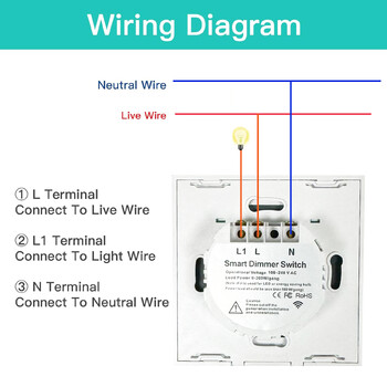 Tuya WiFi Smart Dimmer Switch Light Wireless Touch Dimming Control LED Remote LED ON/Off EU 220V Εργασία με Alexa Google Home