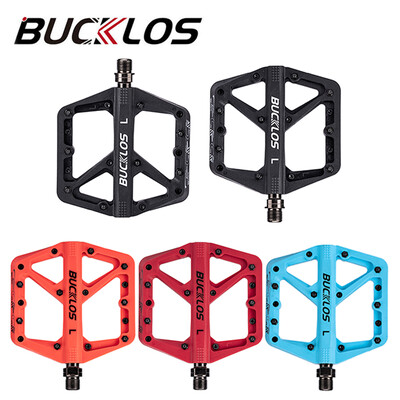 BUCKLOS Ravne pedale za bicikl DU ležajevi Lagana Bmx Mtb pedala Pedale za brdski bicikl od legure aluminija Protuklizna široka platforma