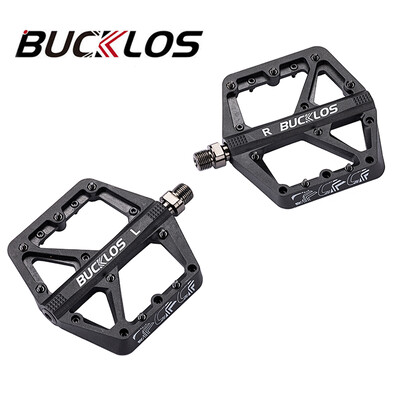 BUCKLOS Pedale plate pentru biciclete Rulmenti DU Ușoare Bmx Mtb Pedale Din aliaj de aluminiu Pedale pentru biciclete de munte Platformă largă anti-alunecare