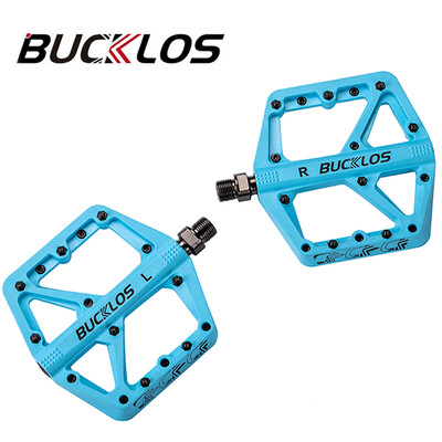 BUCKLOS Pedale plate pentru biciclete Rulmenti DU Ușoare Bmx Mtb Pedale Din aliaj de aluminiu Pedale pentru biciclete de munte Platformă largă anti-alunecare