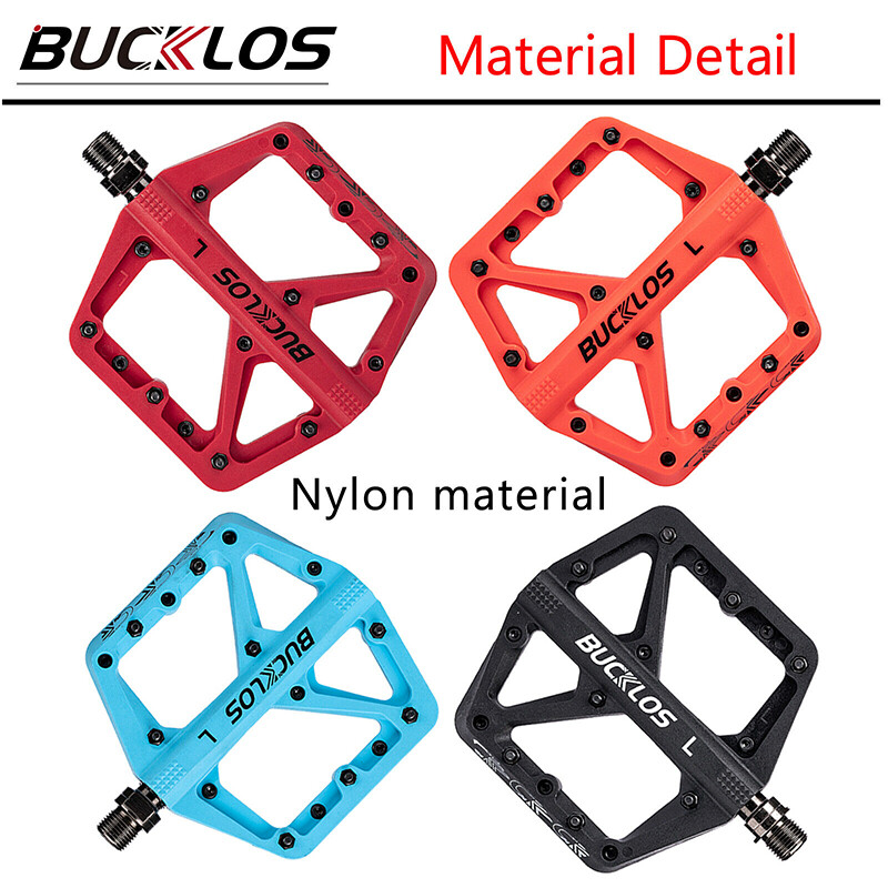 BUCKLOS Pedale plate pentru biciclete Rulmenti DU Ușoare Bmx Mtb Pedale Din aliaj de aluminiu Pedale pentru biciclete de munte Platformă largă anti-alunecare