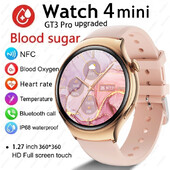 Skirtas HUAWEI 2024 naujam laikrodžiui GT4 Mini Smart Watch Women AMOLED NFC GPS širdies ritmo laikrodis BT Call IP68 vandeniui atsparus moteriškas išmanusis laikrodis + dėžutė