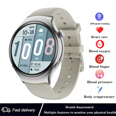 Skirtas HUAWEI 2024 naujam laikrodžiui GT4 Mini Smart Watch Women AMOLED NFC GPS širdies ritmo laikrodis BT Call IP68 vandeniui atsparus moteriškas išmanusis laikrodis + dėžutė