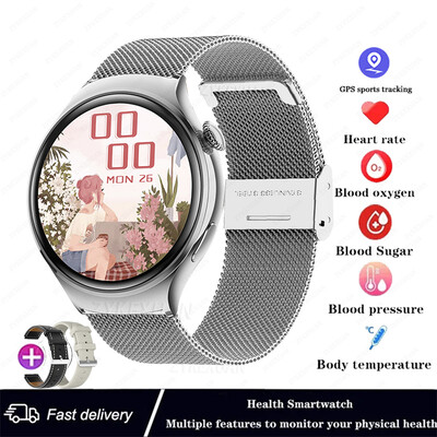 Skirtas HUAWEI 2024 naujam laikrodžiui GT4 Mini Smart Watch Women AMOLED NFC GPS širdies ritmo laikrodis BT Call IP68 vandeniui atsparus moteriškas išmanusis laikrodis + dėžutė