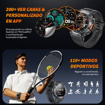 LIGE Military Grade New Outdoor Sports Men Smart Watch AMOLED Πλήρης οθόνη αφής με φακό LED Bluetooth που καλεί SmartWatch