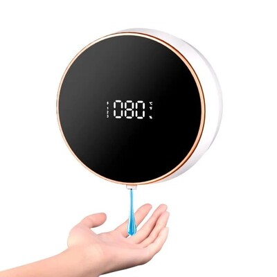 Distribuitoare automate de săpun cu spumă cu montare pe perete Afișaj cu LED-uri pentru temperatură Aparat electric de spumă cu senzor infraroșu fără atingere Dispens lichid