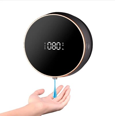 Distribuitoare automate de săpun cu spumă cu montare pe perete Afișaj cu LED-uri pentru temperatură Aparat electric de spumă cu senzor infraroșu fără atingere Dispens lichid