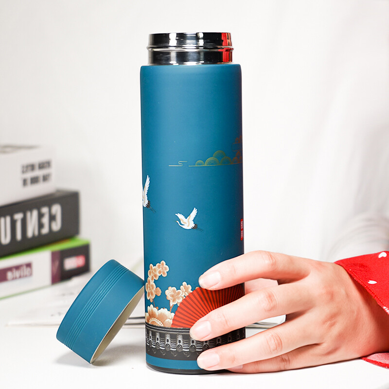 500 ml roostevabast terasest termotass kohvi-teekruus Hiina klassikalises stiilis veepudel filtriga termotass