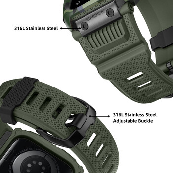 Αθλητική Θήκη+Ιμάντας για Apple Watch Band 8 7 45mm Αδιάβροχο σταγόνες iwatch series 6 SE 5 4 3 2 44mm 42mm Mod Kit correa