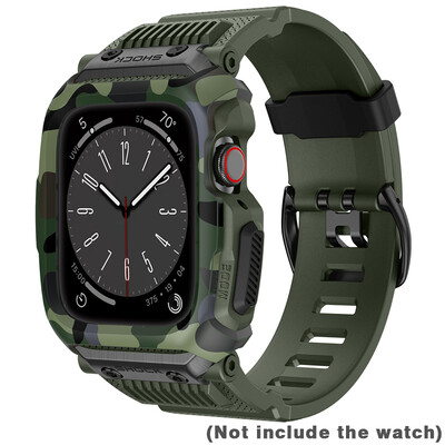 Αθλητική Θήκη+Ιμάντας για Apple Watch Band 8 7 45mm Αδιάβροχο σταγόνες iwatch series 6 SE 5 4 3 2 44mm 42mm Mod Kit correa