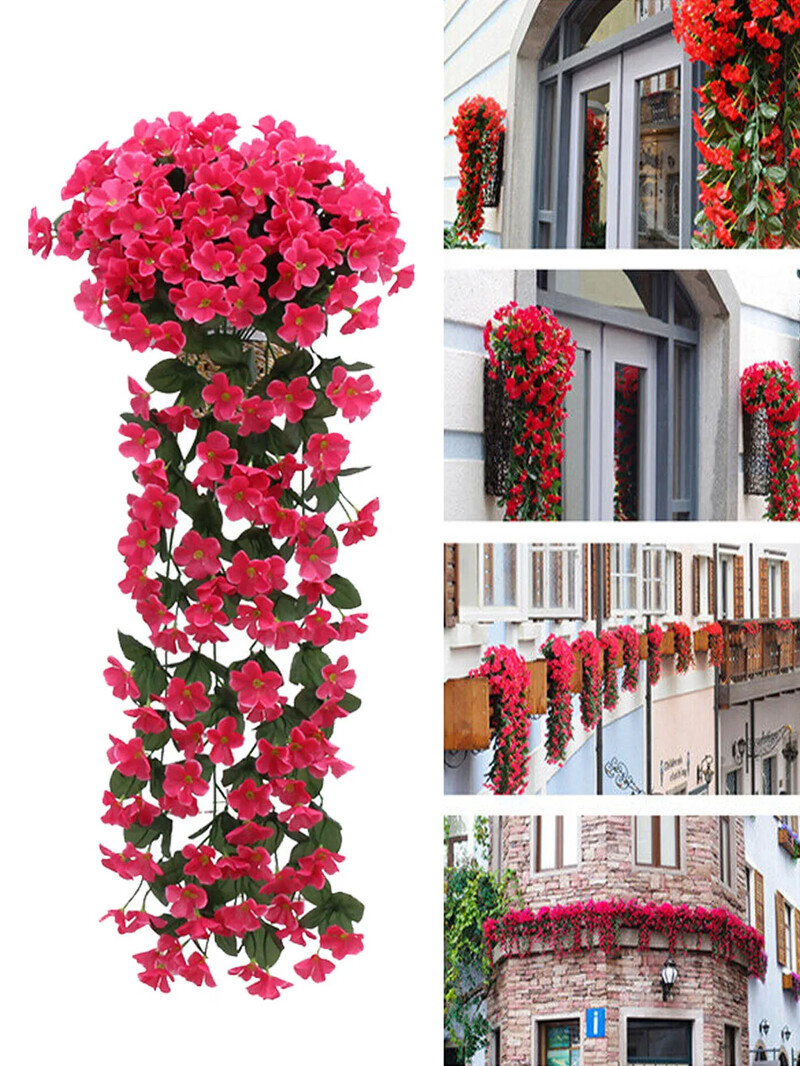 1 tk kunstlillad luuderohi lilled võltsripplillede taim välisõue aia veranda pulmade kodukaunistusteks