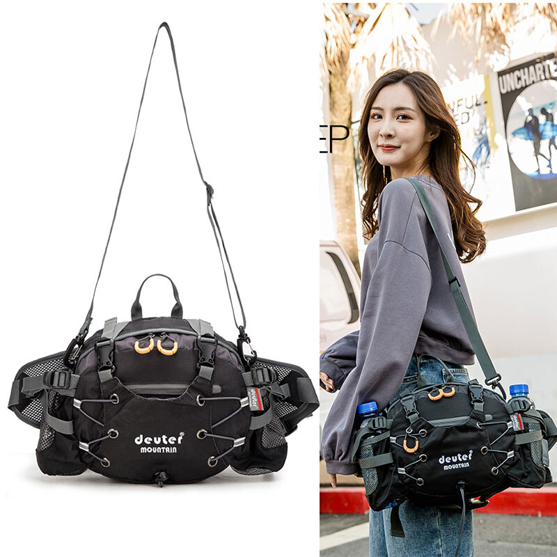 Къмпинг чанта за кръста Ракла Външна найлонова чанта през рамо Crossbody Пътуване Колоездене Велосипед Каране Бягане Дамски чанти Катерене Мъжки чанти