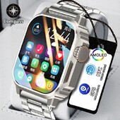 NFC GPS Track Sport Ceas inteligent militar în aer liber Bărbați Femei Ecran AMOLED Busolă Siri Voce Apel Bluetooth Ceas inteligent 2024 NOU