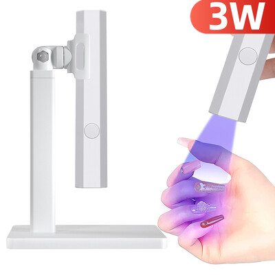 Χειρός Quick Dryer Mini Nail Drying Lamp with Stand Επαναφορτιζόμενη λάμπα UV LED για Νύχια Φορητό εργαλείο Nail Art Σπίτι Ταξίδι Χρήση