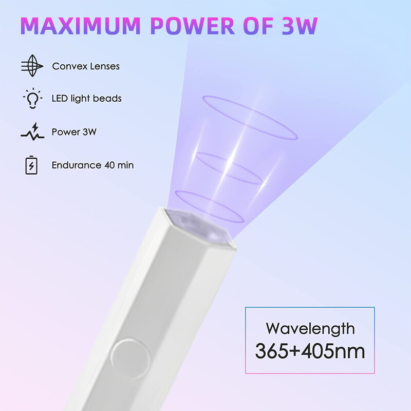 Rankinė greito džiovintuvo mini nagų džiovinimo lempa su stovu Įkraunama UV LED lempa nagams Nešiojama nagų dailės priemonė Naudojimas namuose kelionėse