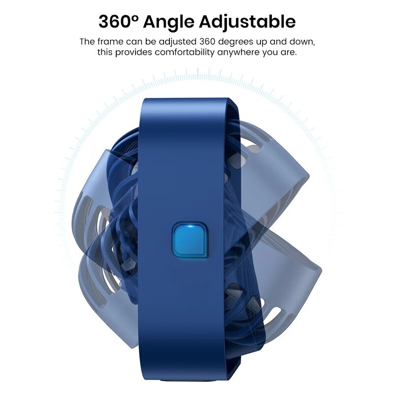 TOPK mini kaasaskantav ventilaator, USB lauaventilaatori laud, vaikne 3 kiirusega isiklik ventilaator 360° pööratava peaga püstised ventilaatorid tuba Camping Hom jaoks